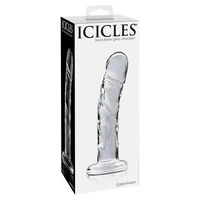 Dildo de Sticlă Icicles No 62 Transparent 18cm