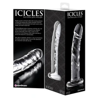 Dildo de Sticlă Icicles No 62 Transparent 18cm