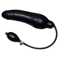 Dildo Inflatable Latex Negru 23cm