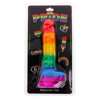 Dildo Rainbow Lover 7 Inch Multicolor