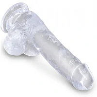 Dildo Realistic Cu Testicule Transparent