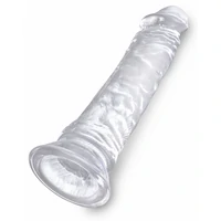 Dildo Realistic King Penis 8 Inch Transparent