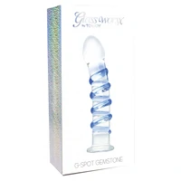 Dildo Sticlă 18cm Worxx Punct G Gemstone Transparent