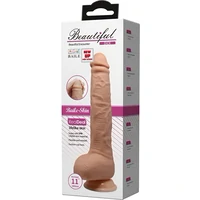 Dildo Vibrant Realist cu Ventuză Material TPR