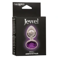 Dop Anal Jewel Mic cu Cristal Ametist, Elegant Argintiu