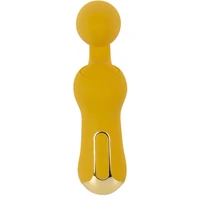 Dublu Vibrator curbat – 2 Motoare, 10 Moduri, Reîncărcabil Galben