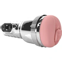 Fleshlight Quiver — Masturbator Vibrant, Reîncărcabil Argintiu