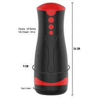 Fusion Deep Squeeze Masturbator Negru, 2 Motoare, 5 Viteze