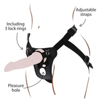 Ham Strap-On TOYJOY cu Gaură De Plăcere, Negru