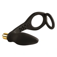 Inel Dublu Cu Vibrator Anal Ro-Zen Negru