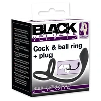 Inel Penis Black Velvets 3 În 1 Negru