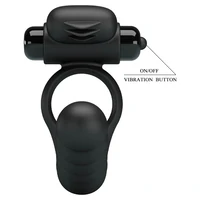 Inel Penis pentru Dublă Stimulare Hercules Negru