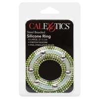 Inel Penis Steel Beaded Silicon XL Transparent