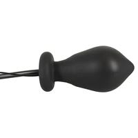 Inflatable Vibrating Anal Plug Negru