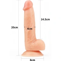 Lovetoy Ultra Soft Dude Dildo Realist 20 cm cu Ventuză