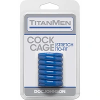Manșon Penis TitanMen Penis Cage Albastru