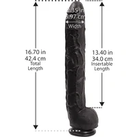 Maxi Dildo Penis Rambone 38cm Negru