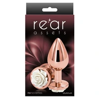 Medium Rose Anal Plug Alb