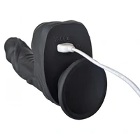 Naked Addiction 23 cm, Vibrator Rotativ și De împingere Negru