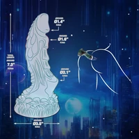 NMC Dildo 18,5 cm Din silicon Lichid, cupă De Aspirație Multicolor