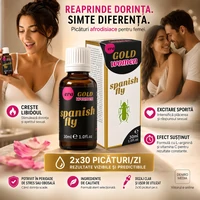 Pachet Afrodisiac Spain Fly Extreme Women 30ml + Afrodisiac Spanish Fly Strong Gold Women 30ml