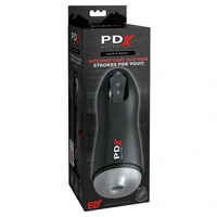 PDX Elite Masturbator Automat 7 Vibrații 7 Sucțiuni Reîncărcabil Negru