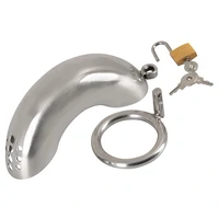 Penis cage curved Argintiu