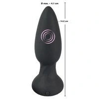 Plug Anal Black Velvets RC Vibrating Negru