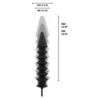 Plug Anal Gonflabil Hidden Desire — Striații Negru 28cm