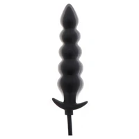 Plug Anal Gonflabil Striat Negru - 18.5–23 cm