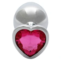 Plug Anal Heart Gem Medium Argintiu