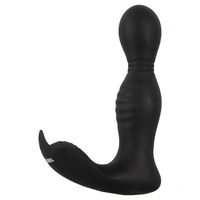Plug Anal RC 2 Funcții, Rotativ și Vibrant Negru