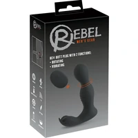 Plug Anal RC 2 Funcții, Rotativ și Vibrant Negru