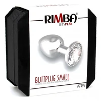 Plug Anal Small Metal With Crystal Argintiu