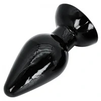 Plug Anal XXL 14 cm — Negru, Bază Lată Pentru siguranță