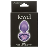 Plug Mic Jewel cu Inimă Diamant – Mov