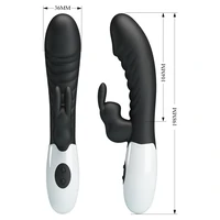 Pretty Love Naughty Bunny – Dublu Stimulator, 30 Moduri Negru