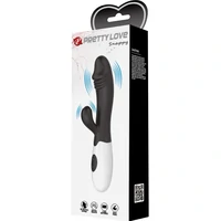 Pretty Love Snappy Black — Iepuraș Dual, 30 Moduri Negru