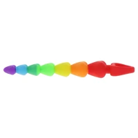 Rainbow Heart Beads Multicolor