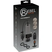 Rebel Set 7-în-1: Pompă Măsurabilă, 20 Moduri Vibrații Negru