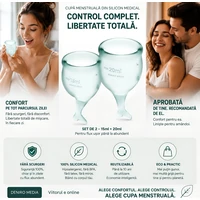 Set 2 buc Satisfyer - Feel Secure Menstrual Cup Dark Green
