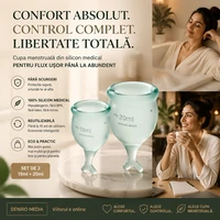 Set 2 buc Satisfyer - Feel Secure Menstrual Cup Dark Green