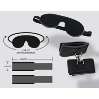 Set Blindfold Handcuffs Negru