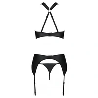 Set Din Piele Passion Amanda Negru S-M