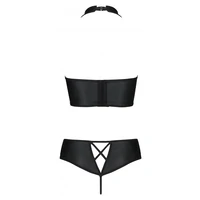 Set Din Piele Passion Nancy Bikini Negru L-XL