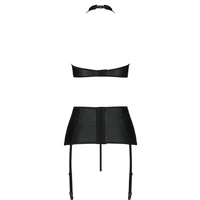 Set Din Piele Passion Nancy Negru L-XL