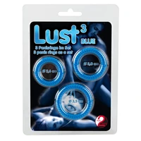 Set Inele Penis Love 3 Rings Albastru