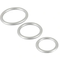 Set Inele Penis Metallic Argintiu