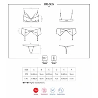 Set Lenjerie Intimă Obsessive 818-SEG Negru S-M