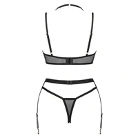 Set Obsessive 3 Piese Selinne Negru XS-S